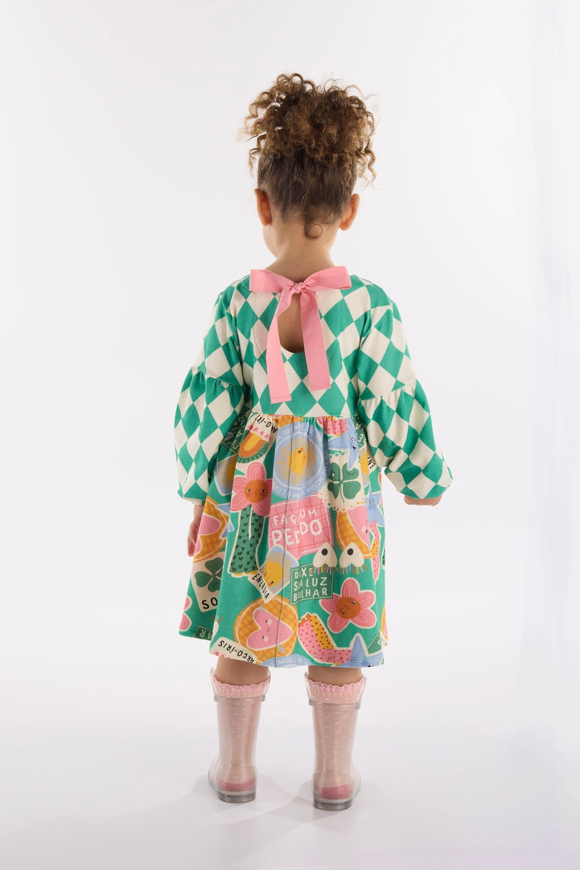 Vestido Infantil em Molecotton Energia Boa (Verde) Três e Já - Imagem 19